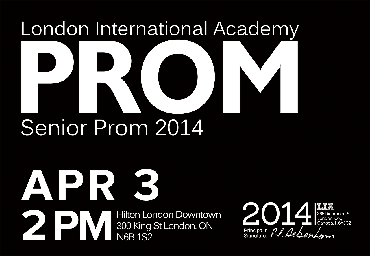 为国际高中毕业晚会设计的邀请函