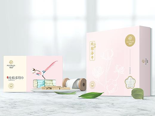 纯棉多用巾 浴巾 包装设计