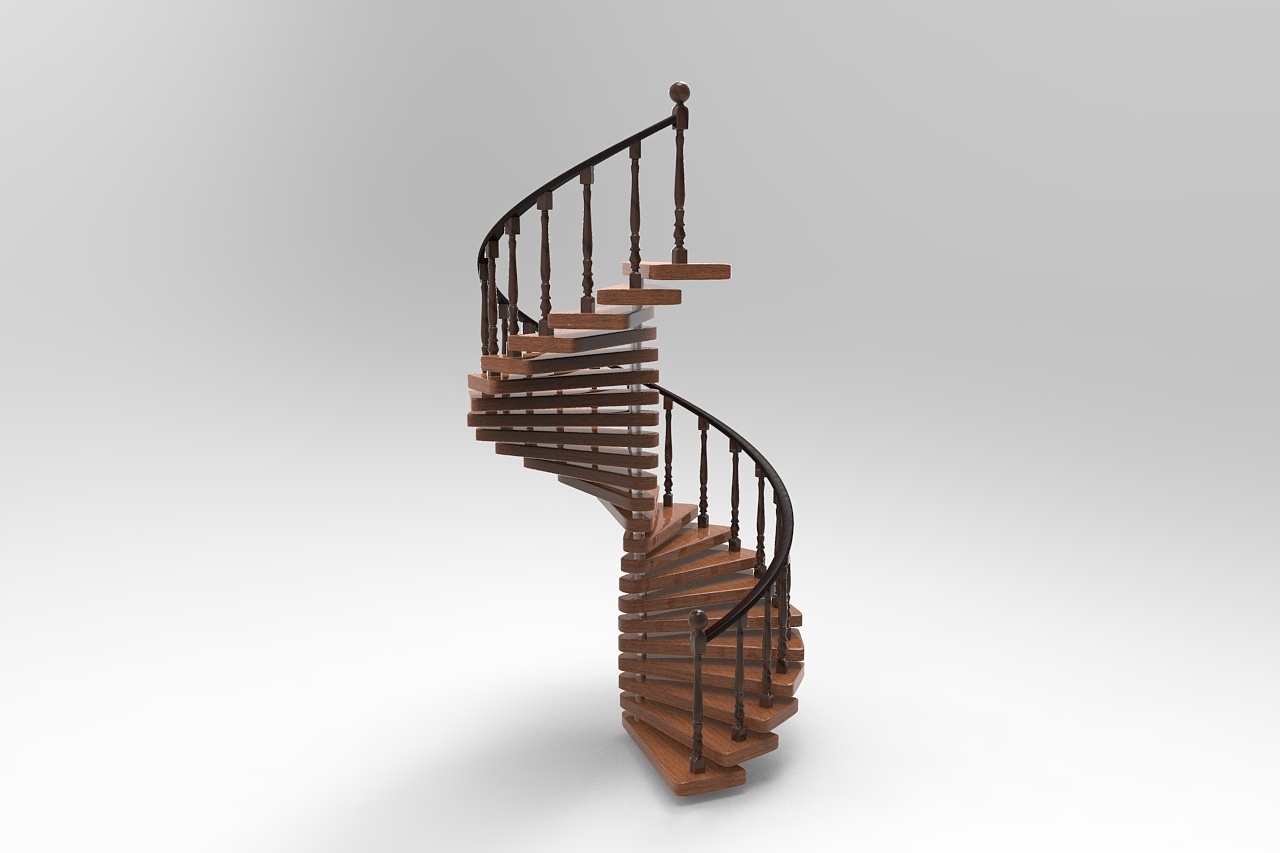 c4d旋转楼梯
