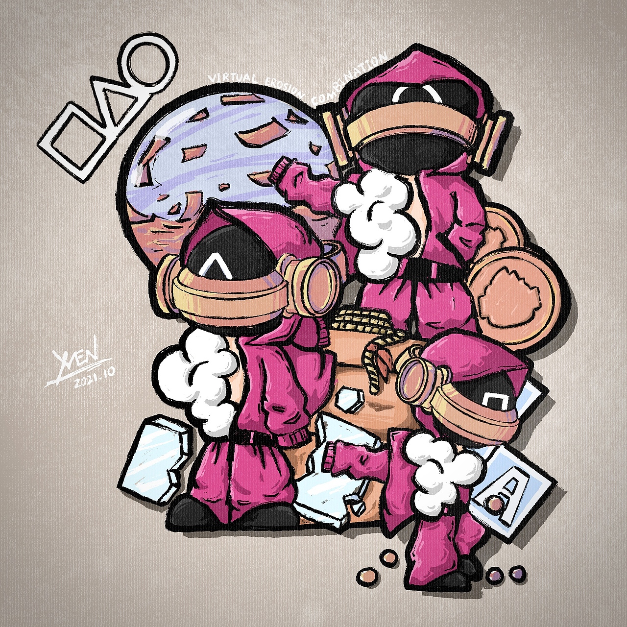 【虚蚀结合】品牌形象插画创作