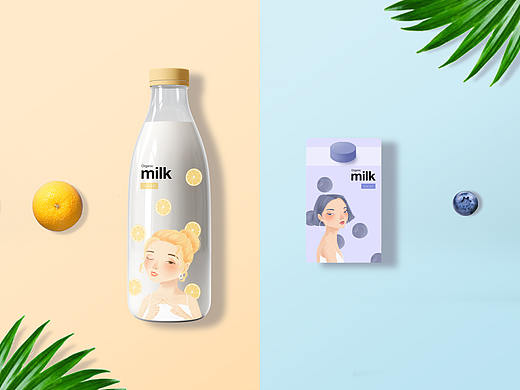 Pick me! 少女形象牛奶包装