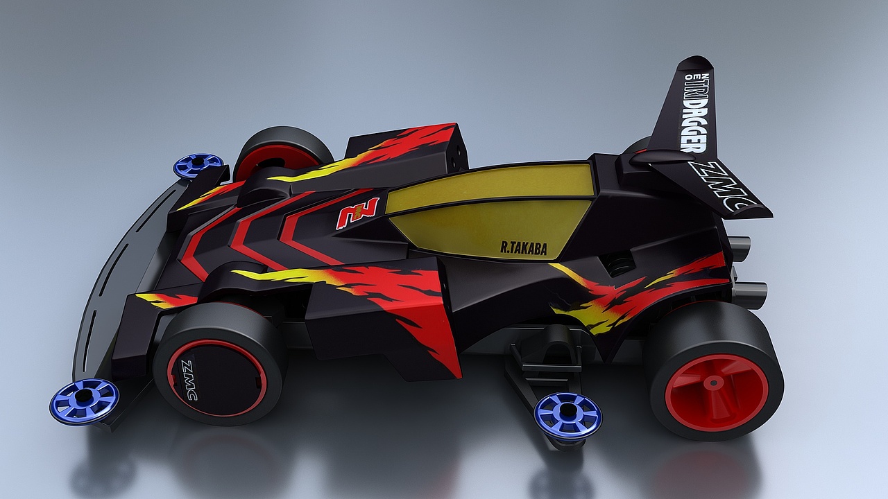 mini四驱车模型渲染系列