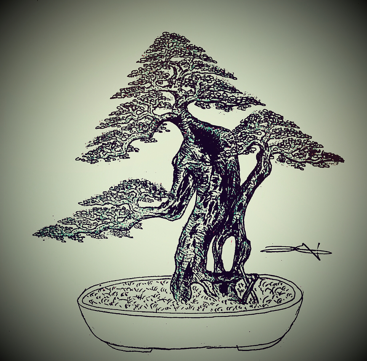 金弹子盆景设计效果图（图ZMTY2OTE4NjAw） - 绘画 - 站酷设计师慧武原创素材 - 站酷ZCOOL