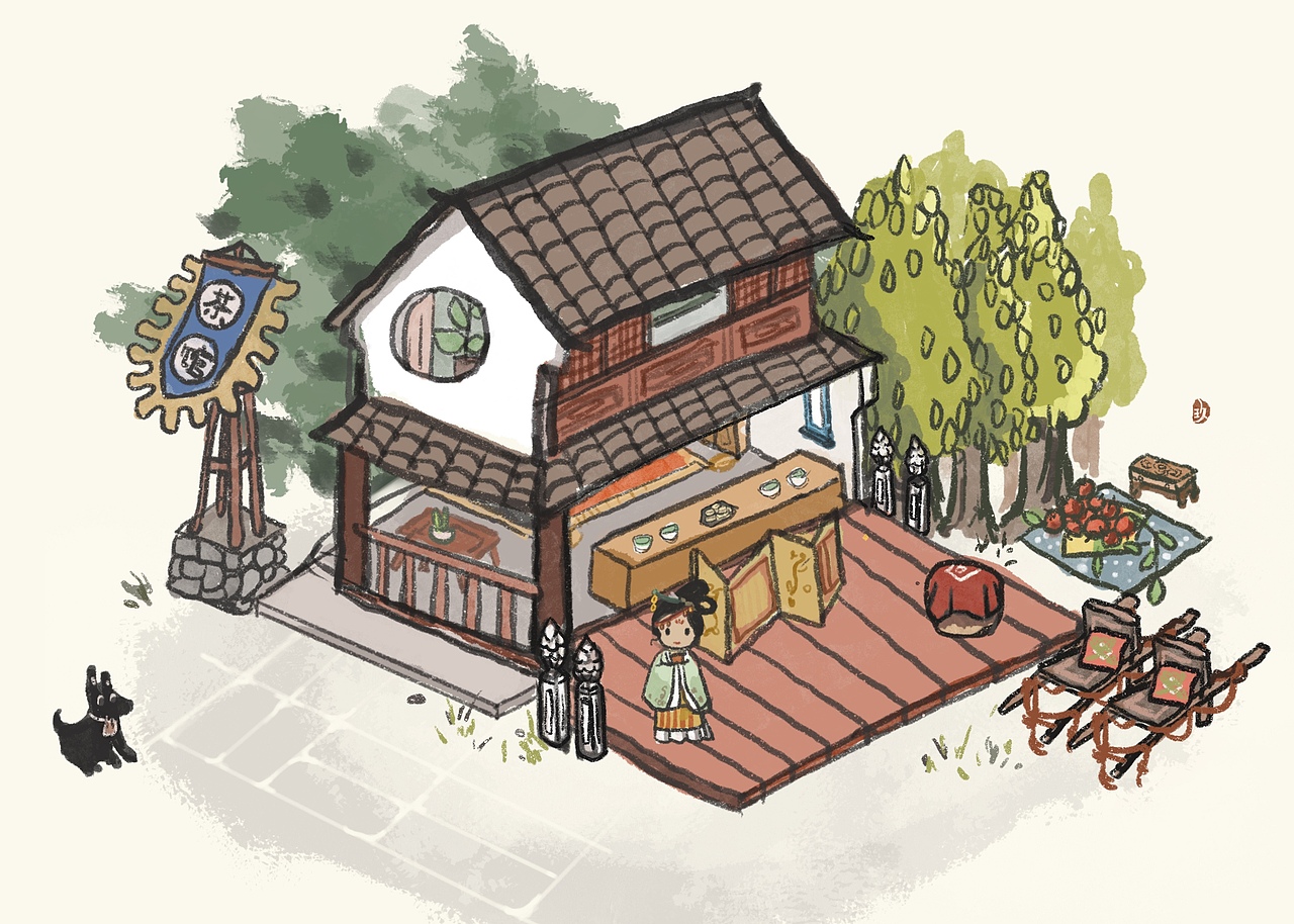 去年的一組古代小場景圖（圖ZMjg1MzI1OTcy） - 海報(bào) - 站酷設(shè)計(jì)師透明餅干玖玖玖玖原創(chuàng)素材 - 站酷ZCOOL