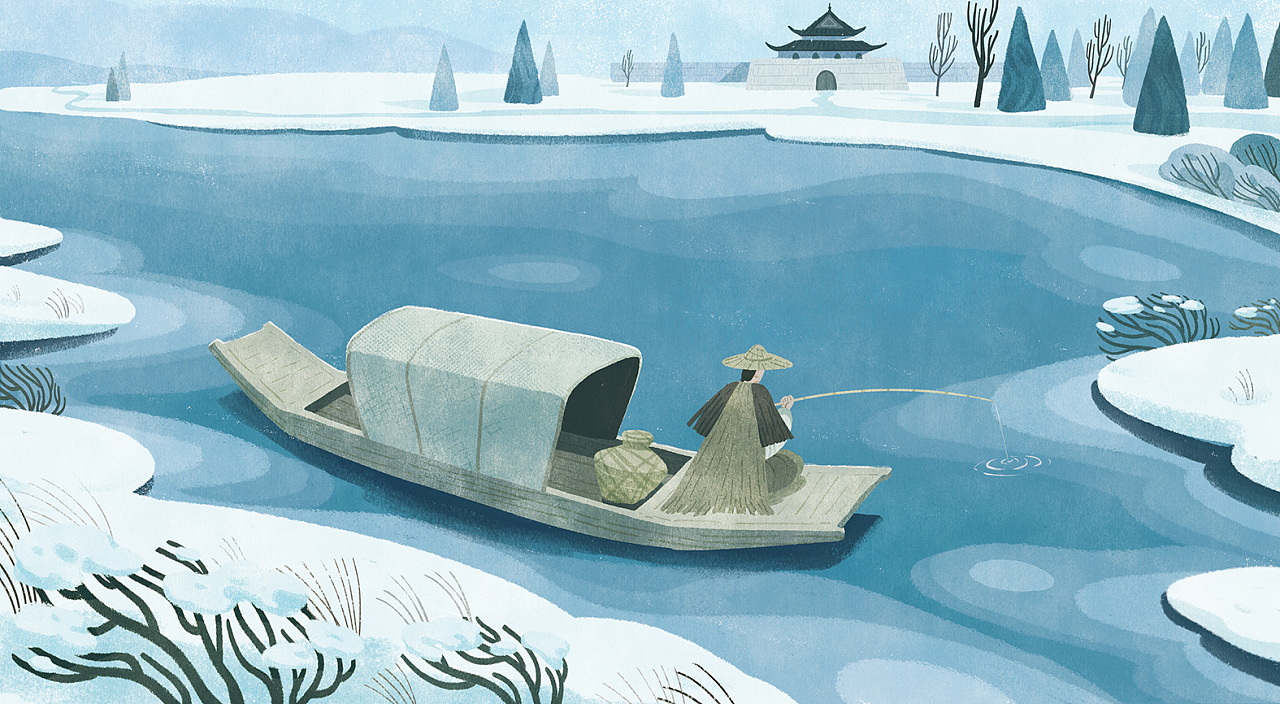 插画展示75《冬藏》《秋收》《夏长》《春生》内页展示2019年2月和