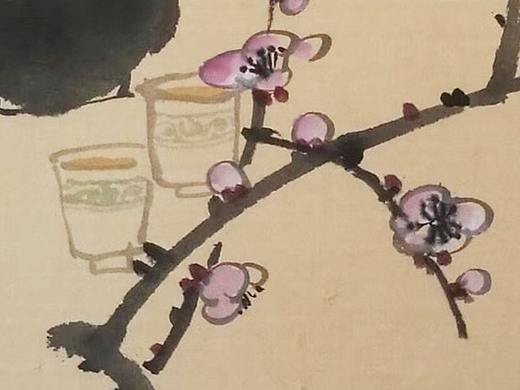 国画 四条幅 曾瑞文作品