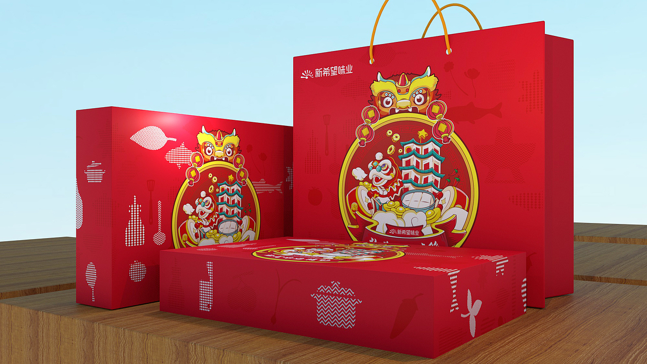 新希望味业礼盒包装（图ZMTg2NzY2MTIw） - 包装 - 站酷设计师仙女凡凡原创素材 - 站酷ZCOOL