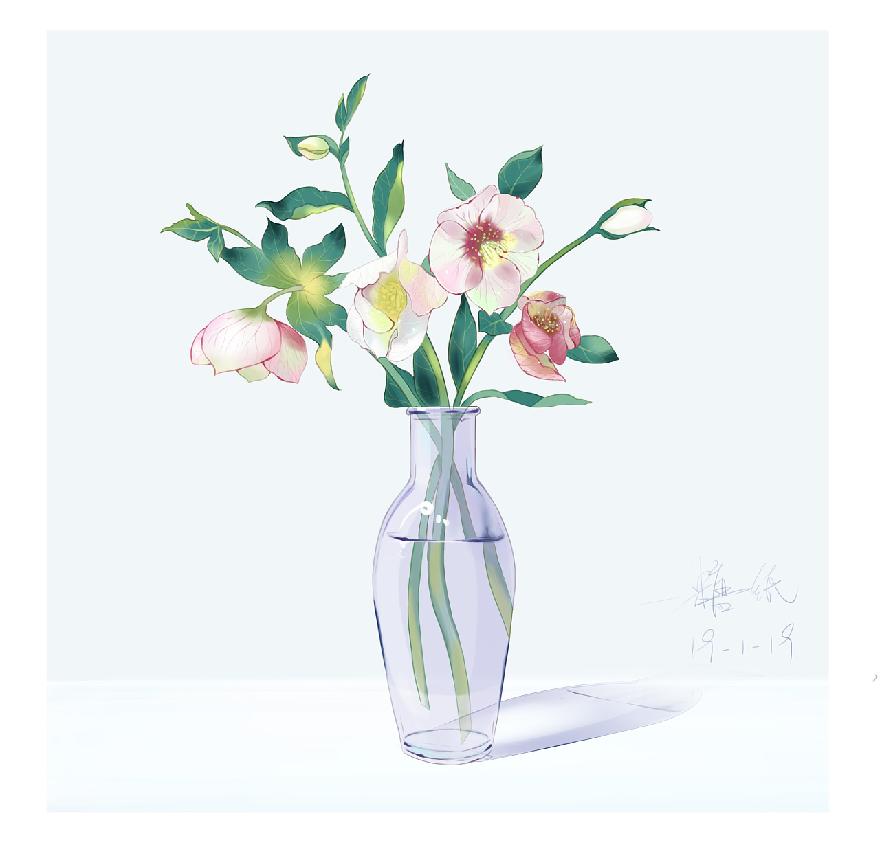龙骨花瓶 插花摆件水培富贵竹百合台面花瓶现代大号玻璃花瓶摆件-阿里巴巴