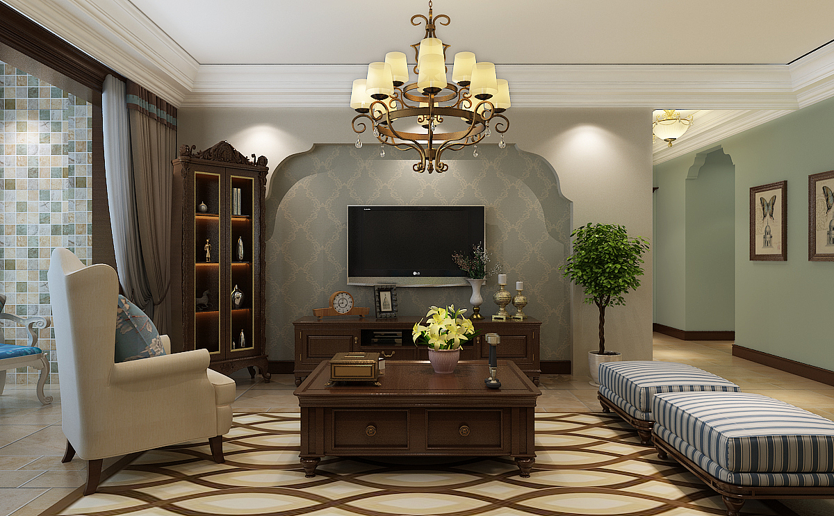 【奥北公元装修】154㎡-三室两厅两卫-美式-金舍装饰