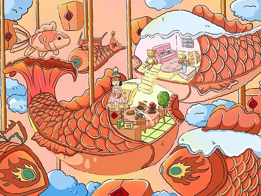 新年插画分享～（个人主页-ZNjc1Mzc0ODA=） - 海报 - 站酷设计师aijybb原创素材 - 站酷ZCOOL