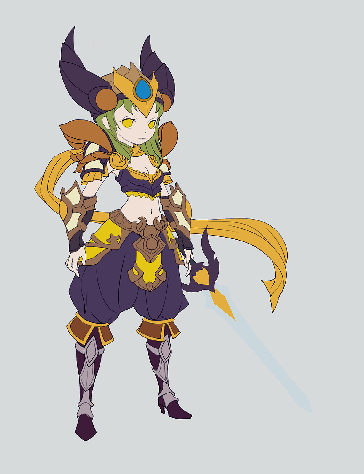 q版女战士|插画|游戏原画|54600 - 原创作品 - 站酷 (zcool)