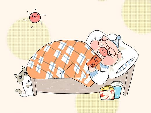 春节公众号配图 小猪过春节(个人主页-ZMzMzMTU1MjQ=) - 商业插画 - 站酷设计师AliceZhouTT原创素材 - 站酷ZCOOL