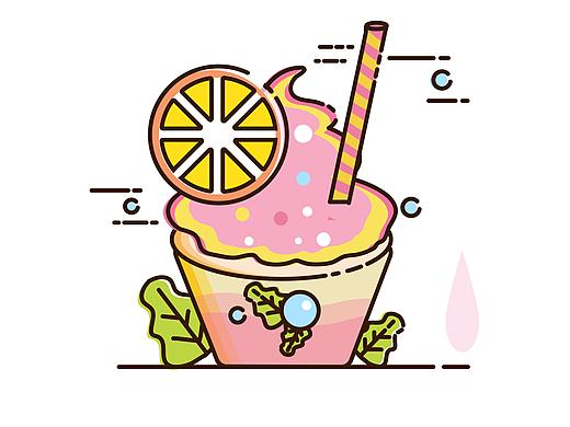 蛋糕小插画