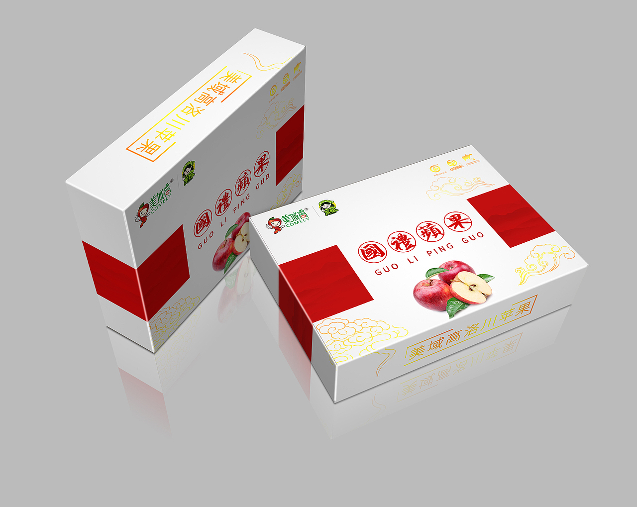 蘋果禮盒包裝（圖ZNTQ0NTk0NDg=） - 包裝 - 站酷設(shè)計(jì)師素心i原創(chuàng)素材 - 站酷ZCOOL