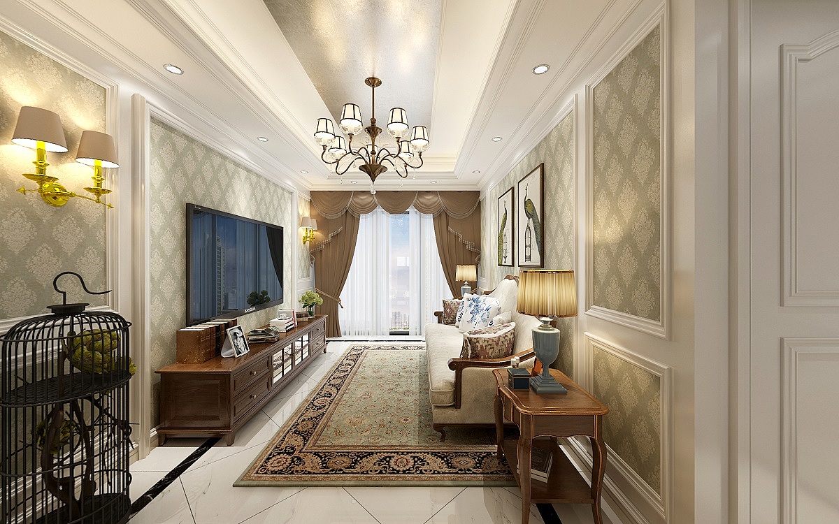 同景雍华府简约美式风格装修设计