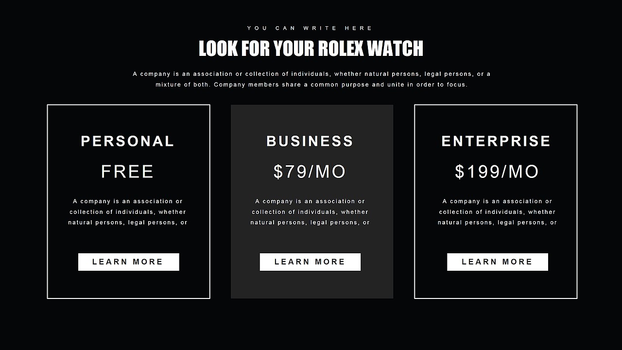 高端Rolex劳力士手表腕表宣传推广PPT模板（图ZNzgxMDMxOTY=） - PPT/Keynote - 站酷设计师MASEFAT工作室原创素材 - 站酷ZCOOL