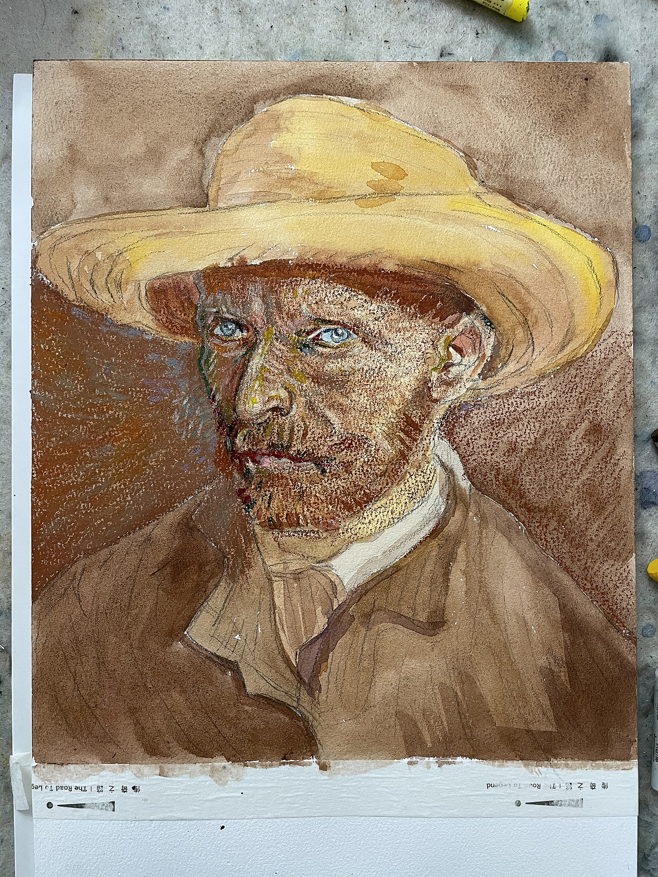 油畫(huà)棒臨摹梵高自畫(huà)像過(guò)程分享（圖ZMjM4NDg4NjIw） - 繪畫(huà) - 站酷設(shè)計(jì)師慕漁藝術(shù)原創(chuàng)素材 - 站酷ZCOOL