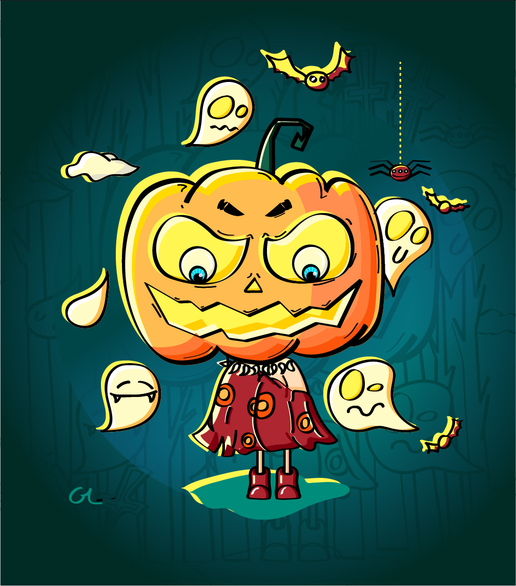 万圣节南瓜远古人