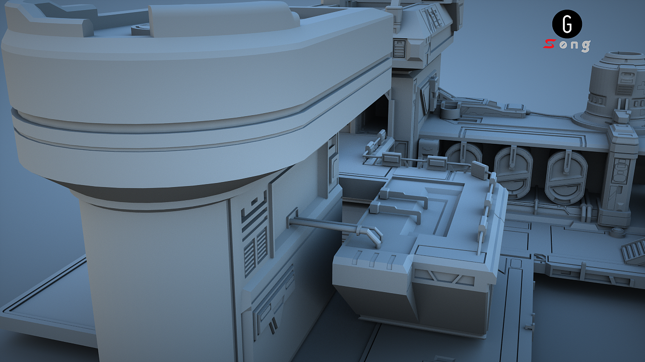 3D works——科幻基地设定（图ZMTgxMjczMzQ0） - 机械/交通 - 站酷设计师Mr_gson原创素材 - 站酷ZCOOL