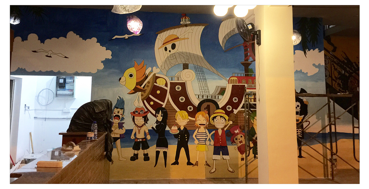 海贼王系列室内墙绘