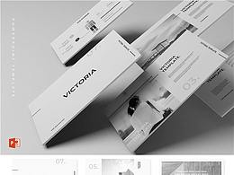 灰色极简创意商务通用ppt模板