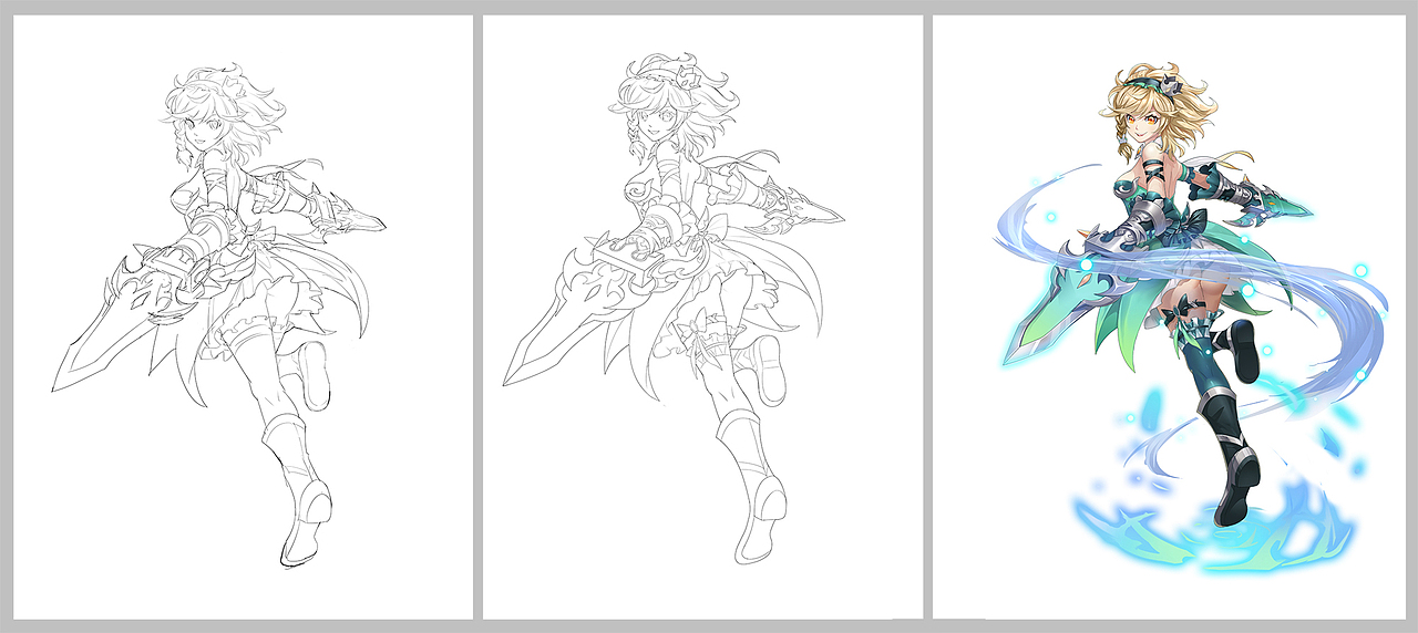 往期的作品 二次元游戏角色设定原画（图ZMTcwMjk1NDEy） - 游戏原画 - 站酷设计师朽木可雕oooeo原创素材 - 站酷ZCOOL