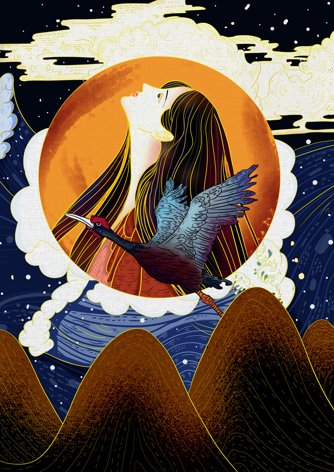 毕方鸟|插画|创作习作|猪八耳 - 原创作品 - 站酷 (zcool)