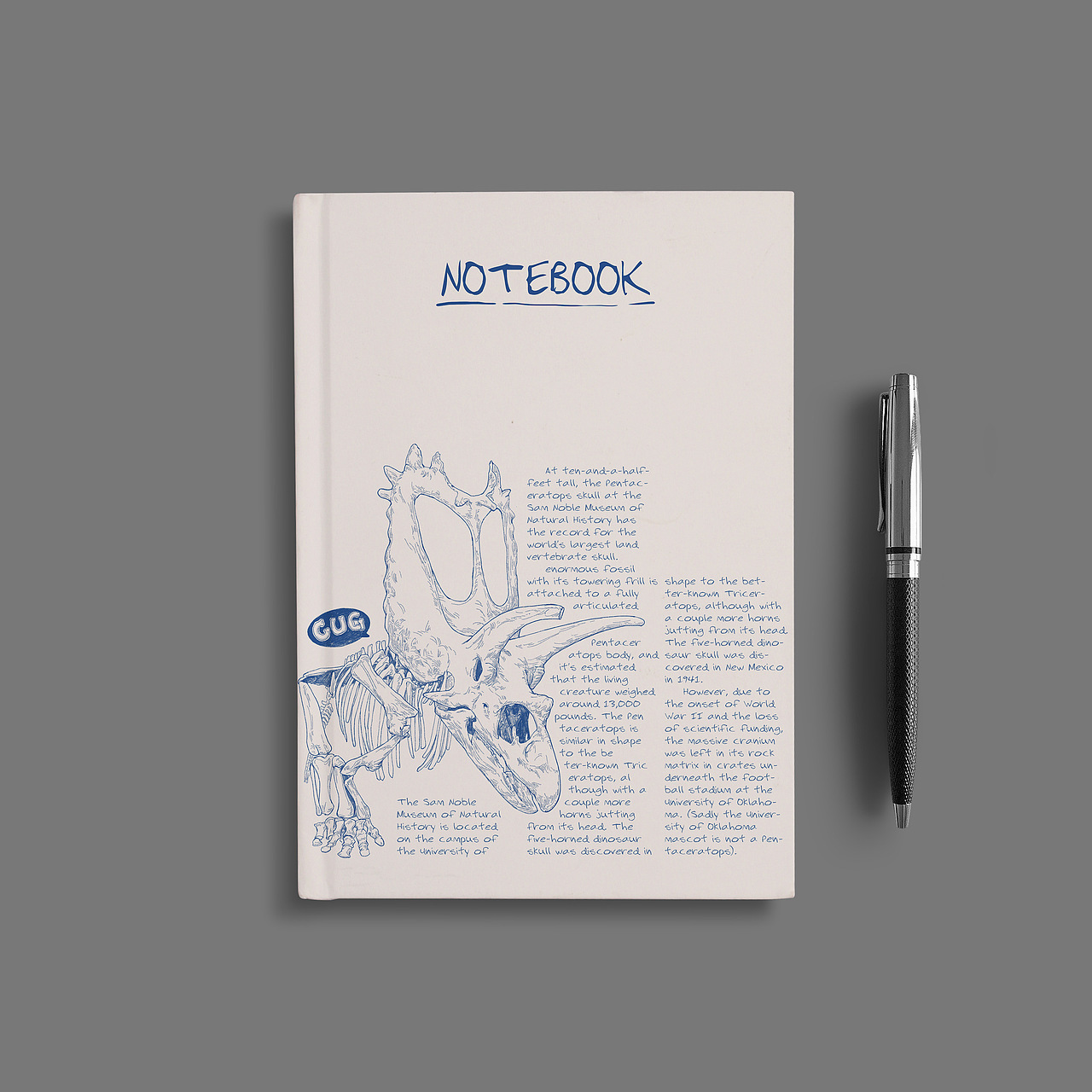 恐龙化石笔记本封面插图