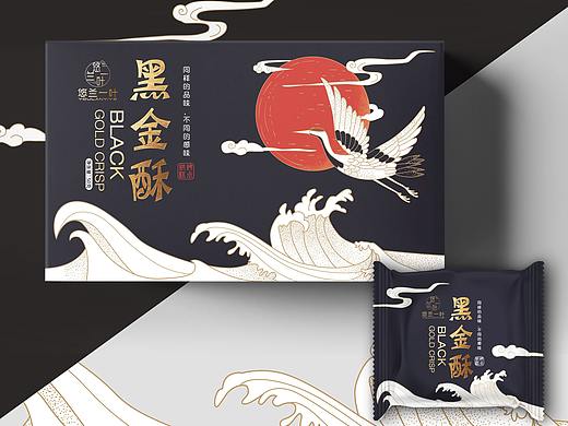黑金酥糕点包装
