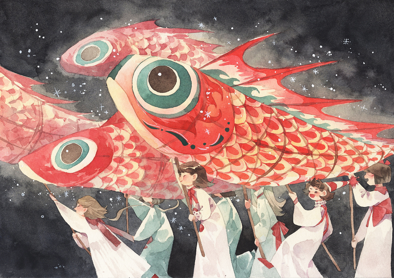 鱼灯，魔女（图ZMjQ3OTYxNzI4） - 创作习作 - 站酷设计师初桦w原创素材 - 站酷ZCOOL