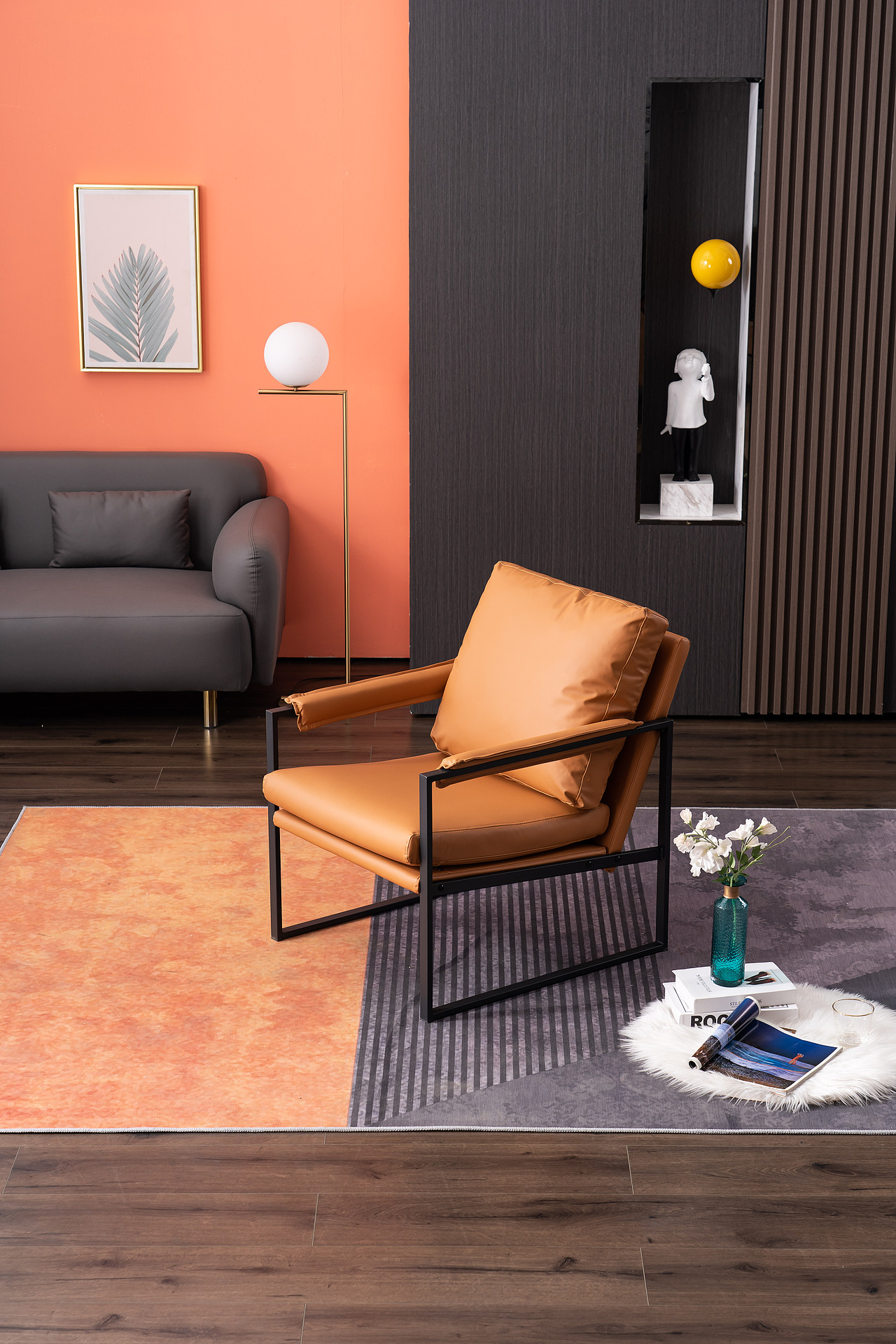 小户型必备单身公寓家具沙发极简北欧工业风科技布沙发