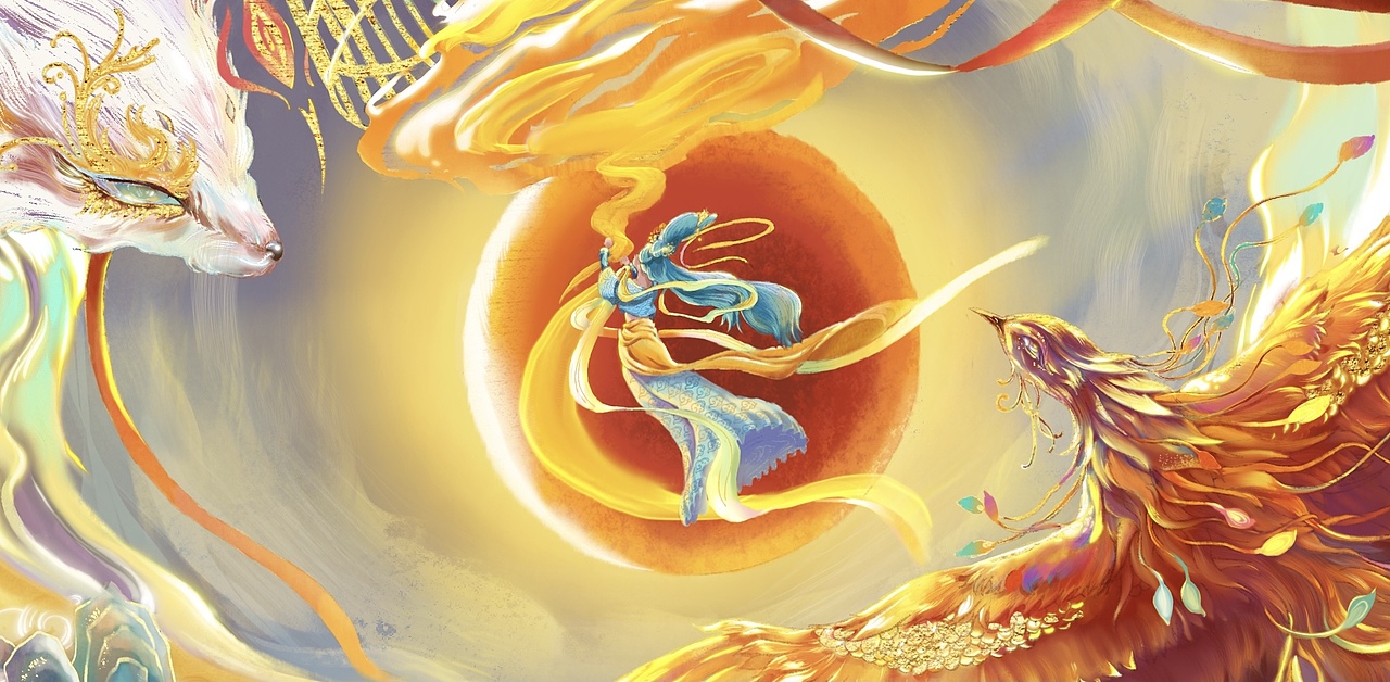 山晓望晴空（图ZMjkxOTEyNTg0） - 艺术插画 - 站酷设计师元气金子原创素材 - 站酷ZCOOL