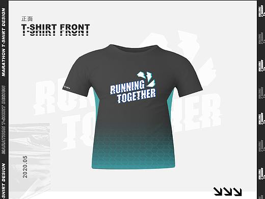 “running together"跑步运动服设计