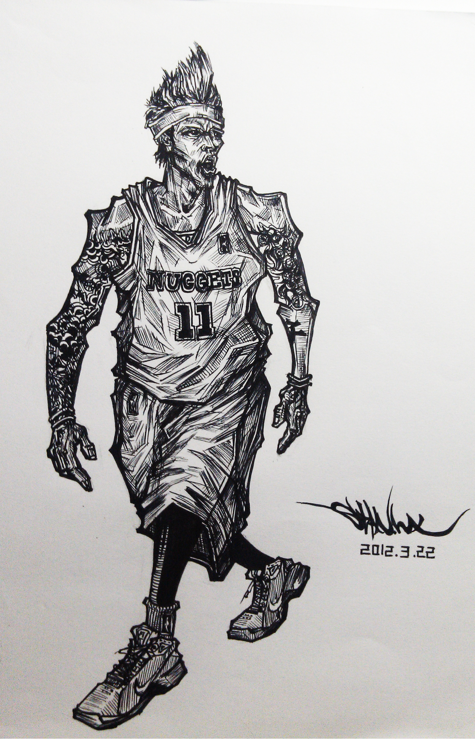 手绘霸气鸟人chrisanerson