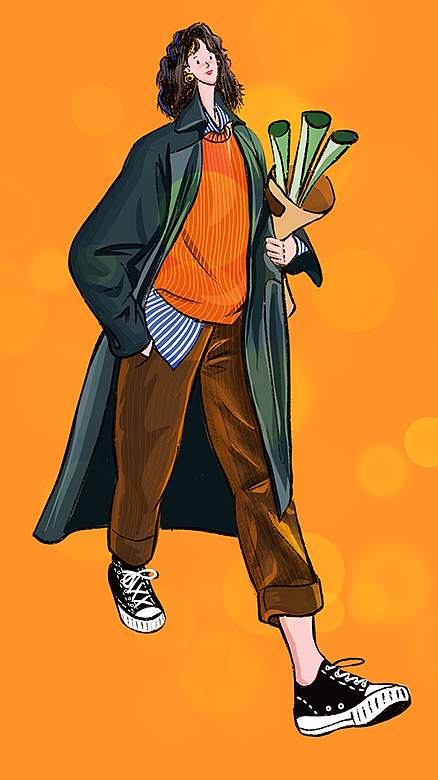 潮流人物插画