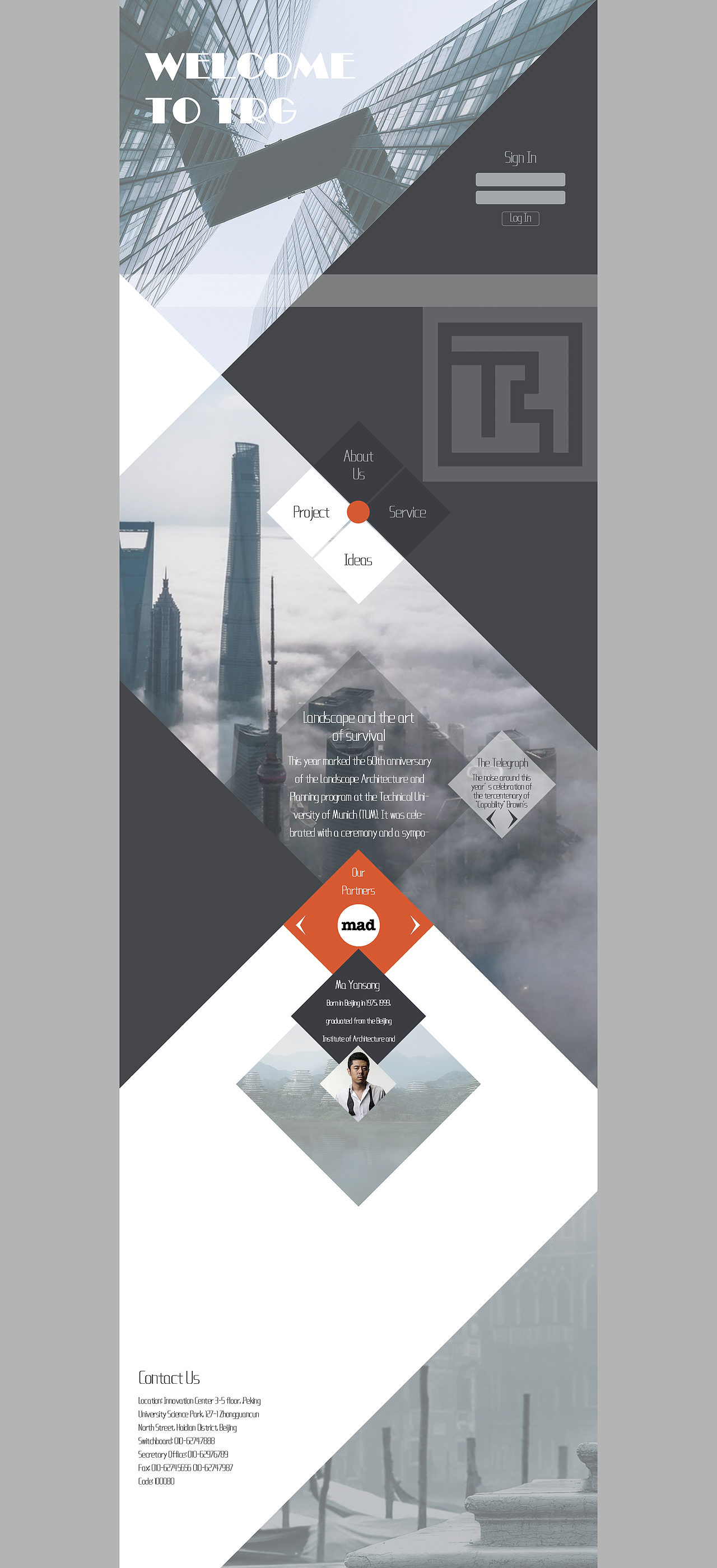 网页《TRG建筑设计事务所》（图ZNjY2MzY3MjA=） - 企业官网 - 站酷设计师Joker647原创素材 - 站酷ZCOOL