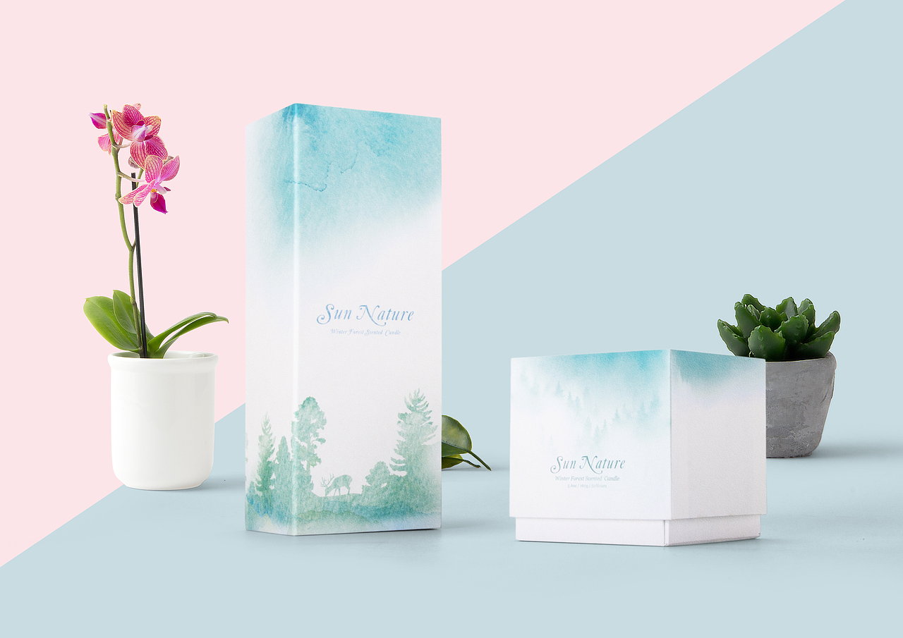 香薰森林系列卡纸盒原创包装