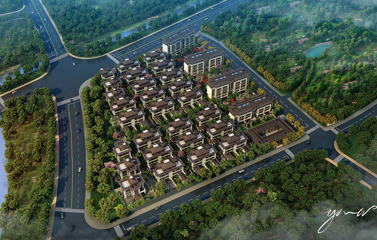 建筑表现-地产广告类效果图（图ZMjA5ODE2NzA4） - 建筑/空间 - 站酷设计师VR_YMW原创素材 - 站酷ZCOOL