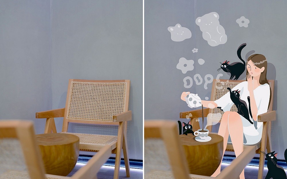 在咖啡馆儿办个画展吧 | 集体创意（图ZMjU4MDUzMTc2） - 新锐潮流插画 - 站酷设计师ROOM114原创素材 - 站酷ZCOOL