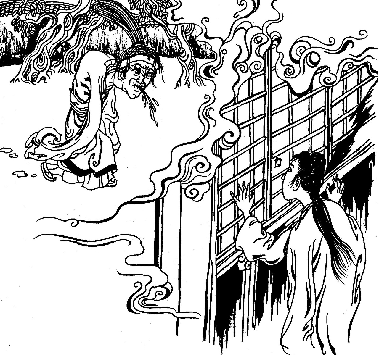 故事插图-聊斋志异-喷水