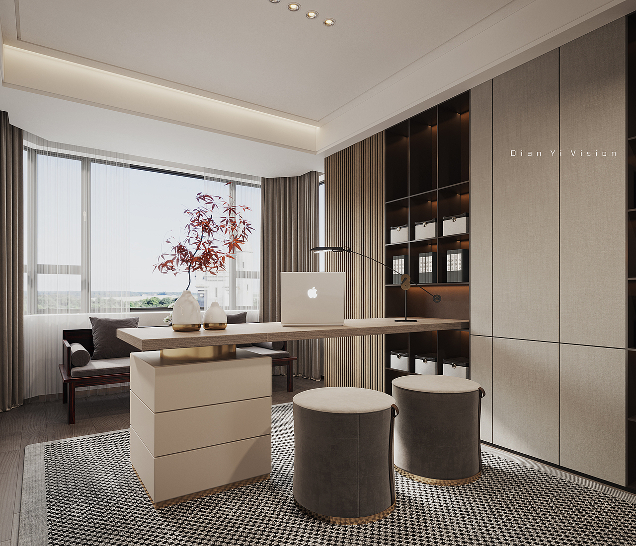 新中式别墅空间效果表现（图ZMzIxODU5OTky） - 家装设计 - 站酷设计师Max点意原创素材 - 站酷ZCOOL