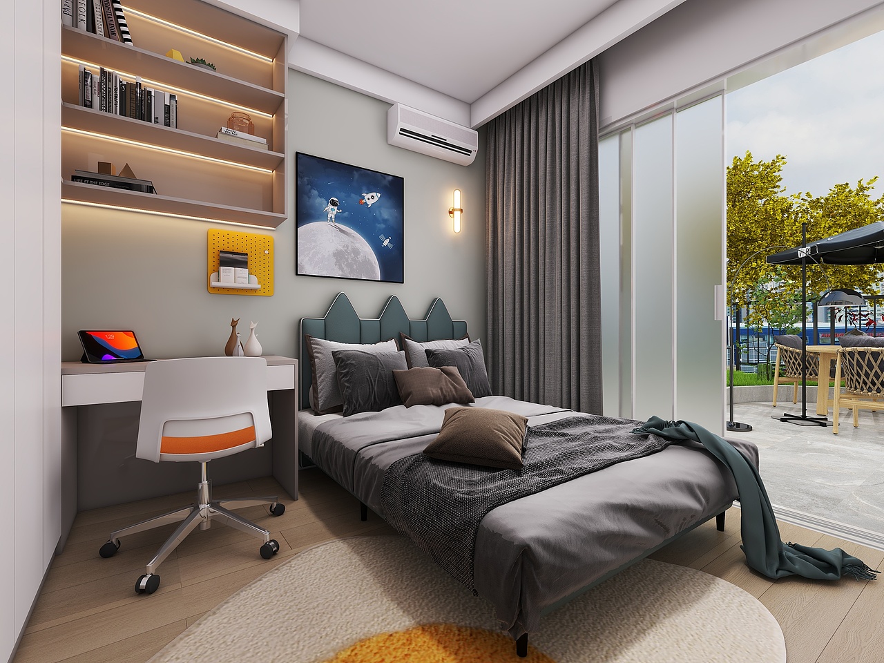 四川眉山通威城市森林花园(149平方现代简约三居室)