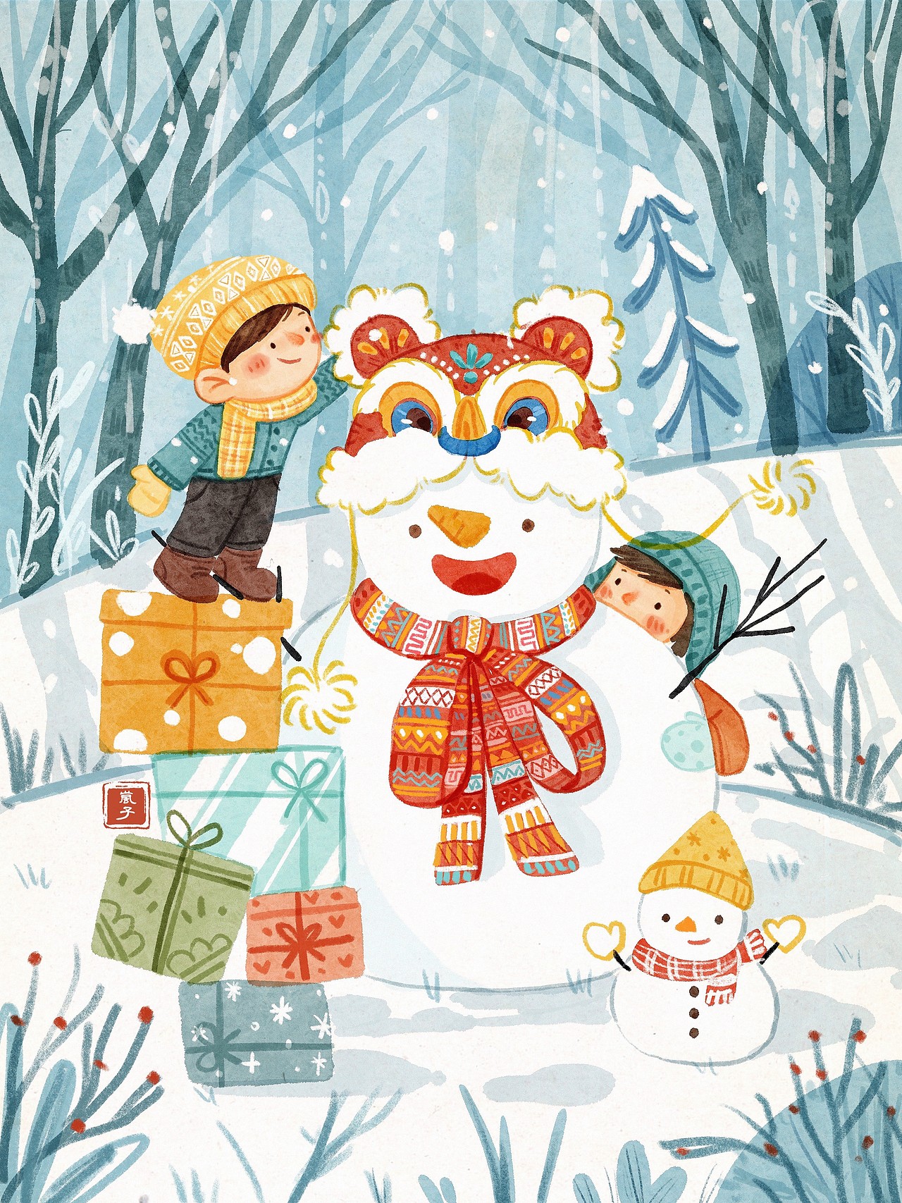 2023的最后一张 堆雪人