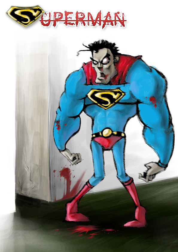 丧尸SUPERMAN（图ZOTMyOTY=） - 商业插画 - 站酷设计师SymonZ原创素材 - 站酷ZCOOL