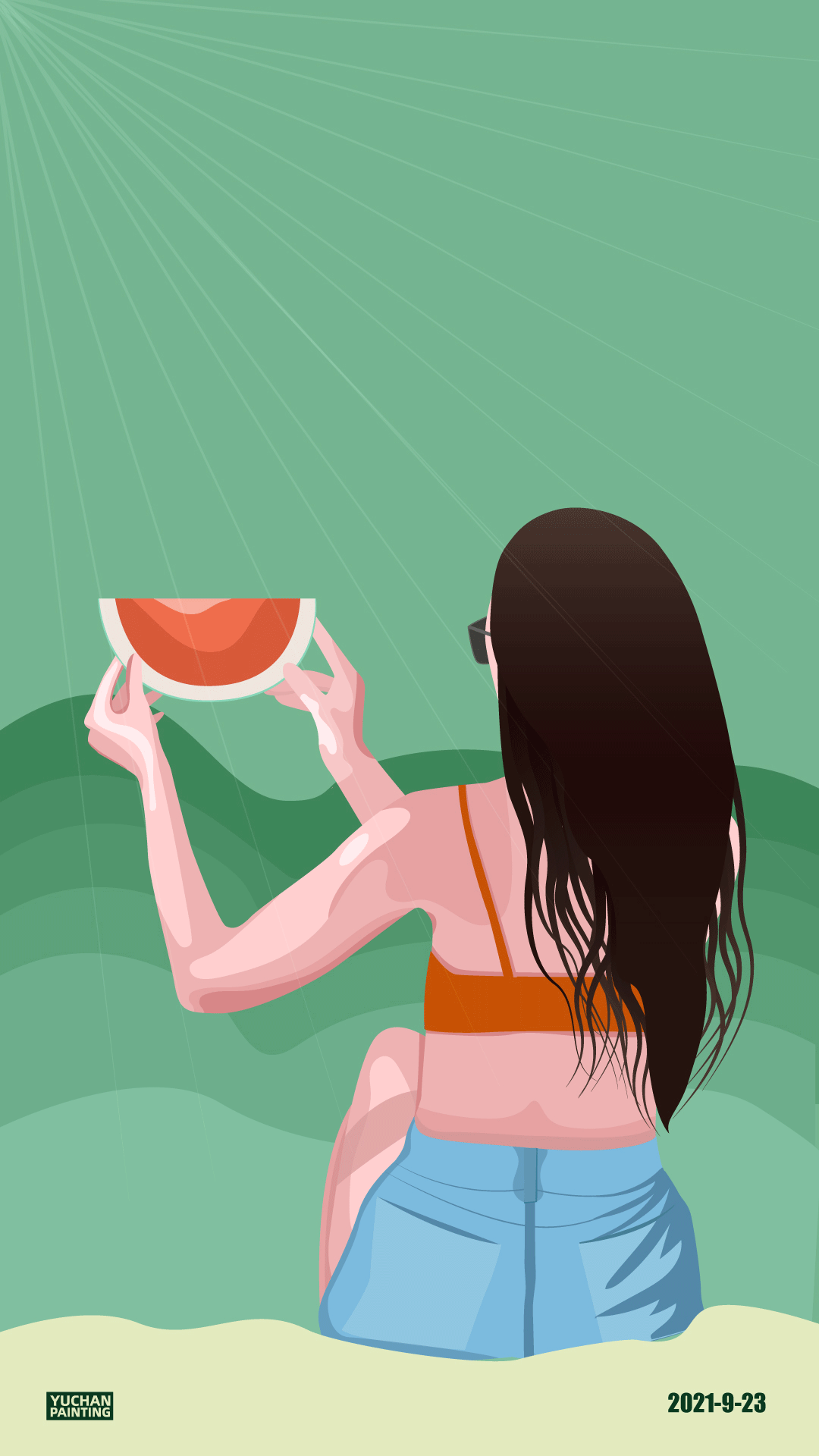 九月的一组人物插画练习（图ZMjcxOTE1OTUy） - 创作习作 - 站酷设计师浅夏autumn原创素材 - 站酷ZCOOL