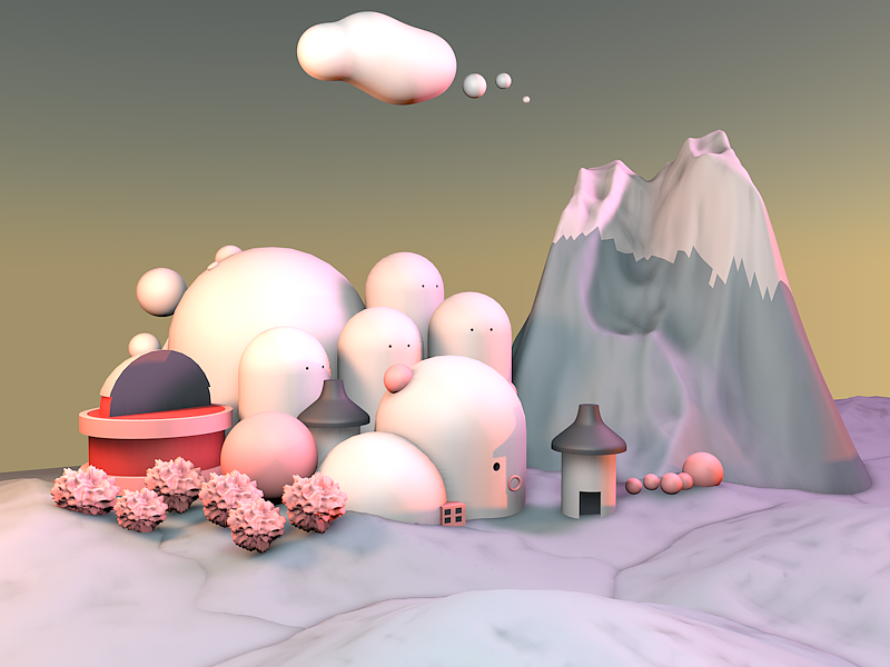 蘑菇房（图ZMTIzNDM4NDUy） - 场景 - 站酷设计师唱歌的香橙原创素材 - 站酷ZCOOL