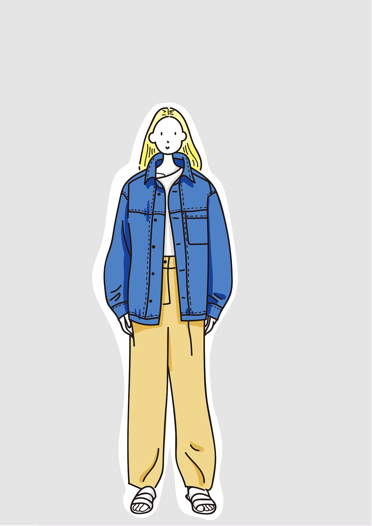 服装搭配手绘涂鸦