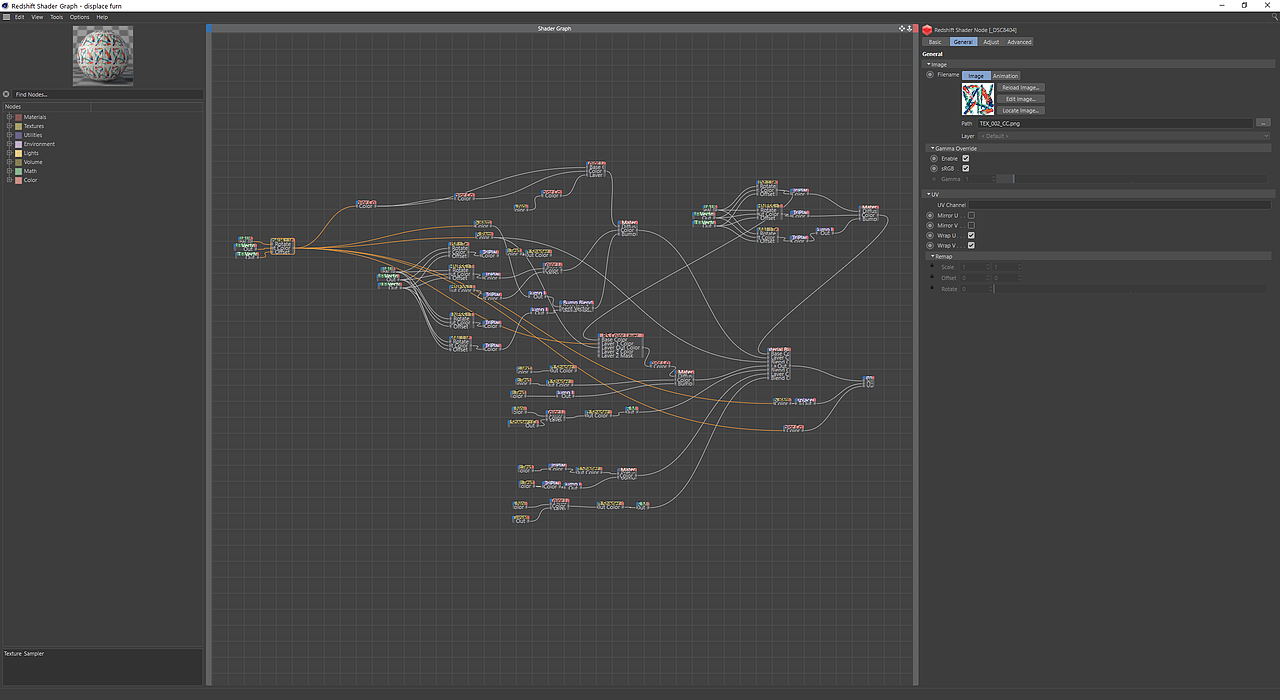 Redshift 材质,基于一张真实油画笔触图,自动加厚度,凸处加磨损变白,凹处落灰尘