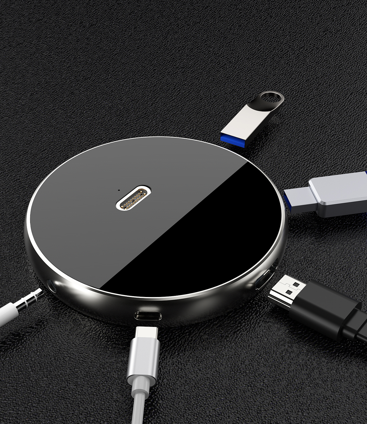 3c圆形hub扩展坞