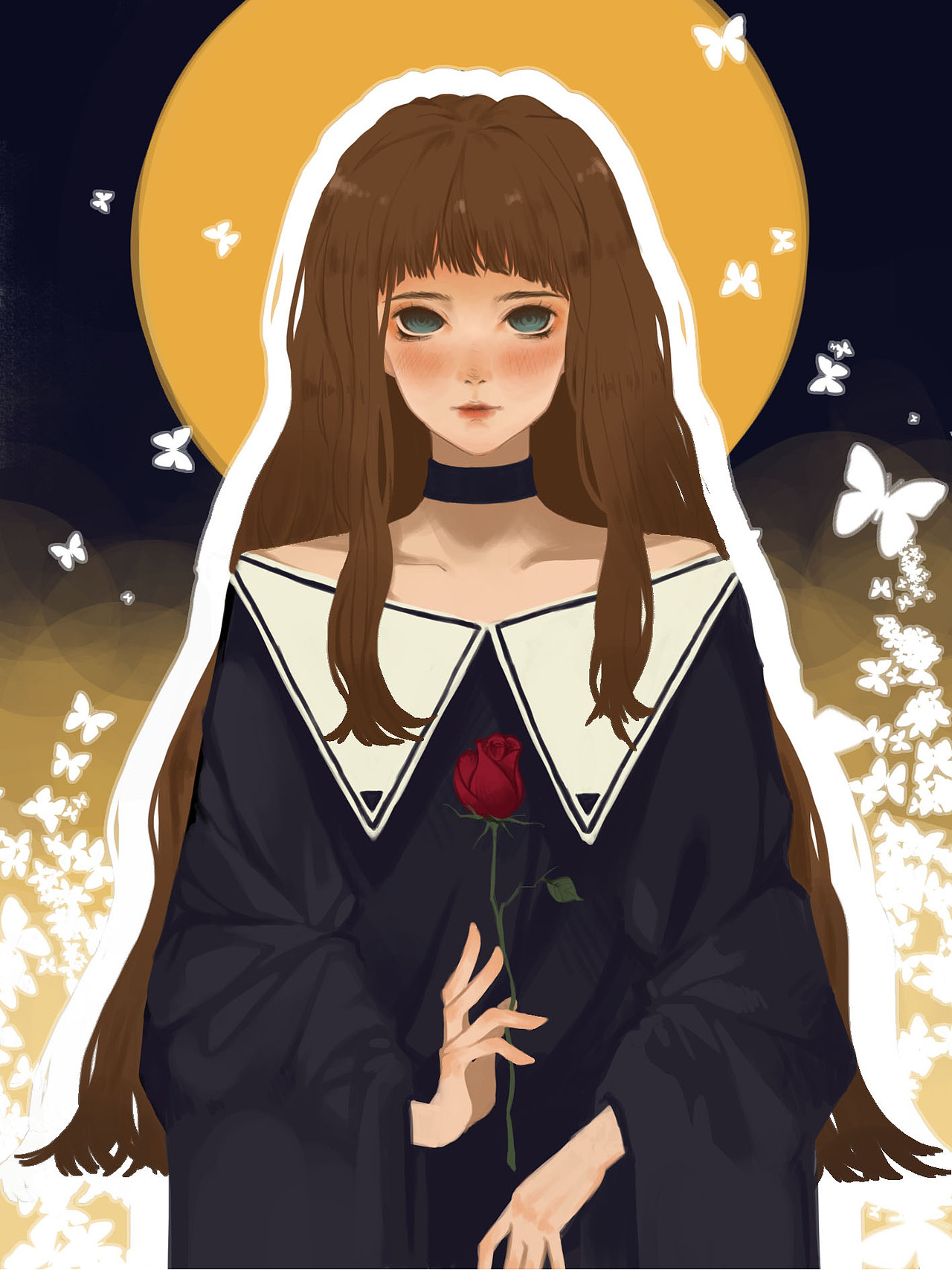 神明少女|插画|创作习作|阿水水喜欢吃_原创作品-站酷zcool